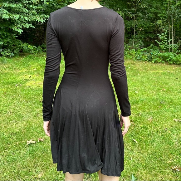 BCBGeneration fit-n-flare black scoop neck dress, S. - Picture 2 of 8